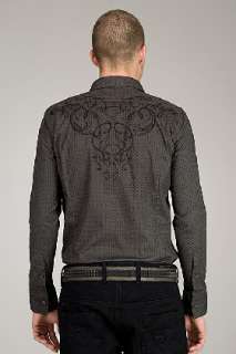 Diesel Susin Embroidered Charcoal Polka Dot Shirt for men  SSENSE