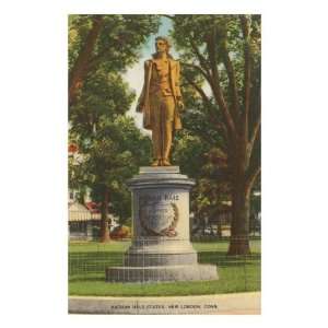 Nathan Hale Statue. New London, Connecticut Premium Poster Print, 8x12