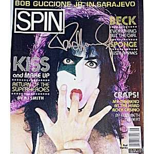  Kiss Paul Stanley Autographed Signed Spin Magazine 