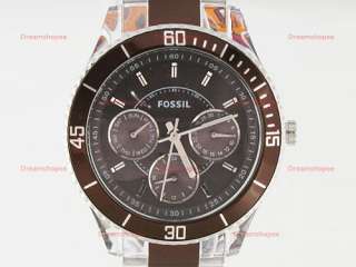 New Fossil Stella Multifunction Day/Date Analog Brown Dial Womens 