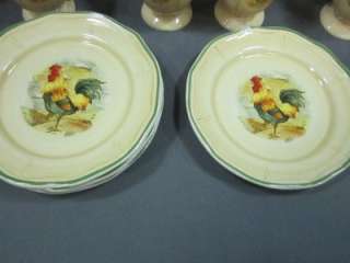 16 PIECE SET OF GIBSON EVERYDAY ROYAL ROOSTER FINE CERAMIC DISHES NEW 