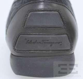 Salvatore Ferragamo Sport Black Gancini Print Loafers Size 7.5B  