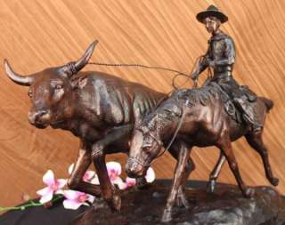 Bolter Bronze Statue Sculpture Figurine By American C.M.Russell Hand 