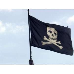 Jolly Roger Flag Flying in Former Pirate Seaport, Savannah, Georgia 
