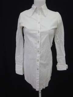   by susan fixel white button up blouse in a size small this button up
