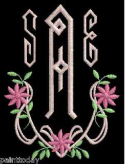EMBROIDERY DESIGNS Monograms FONTS ROYAL HEIGHTS SALE  