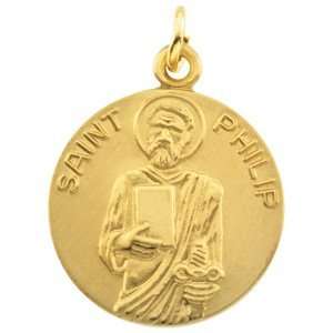  14K Gold St. Philip Medal: Jewelry