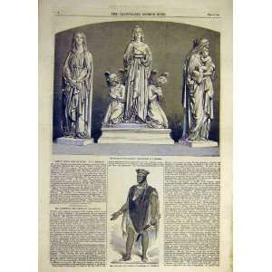  1858 STATUE THOMAS FAITH HOPE CHARITY ALDRIDGE AFRICAN 