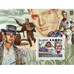  Paul Newman Souvenir Sheet Stamp MNH St Thomas ST9107b 
