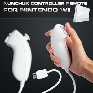 New Nunchuck White Game Controller for Nintendo Wii Left  