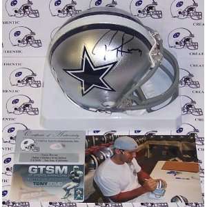Tony Romo   Riddell   Autographed Mini Helmet   Dallas Cowboys