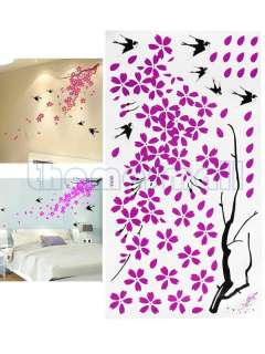 Removable Wall Sticker Kissing Fish/Swallow/Flower/Fence Wall Art Home 