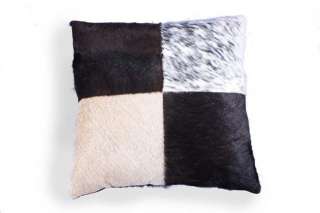 New Cowhide Pillow Cover Hair On Leather Patchwork Cushion Cow Hide 