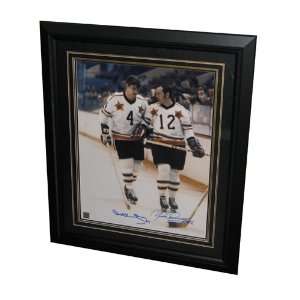    Autographed Bobby Orr/Yvan Cournoyer 16x20 Framed 
