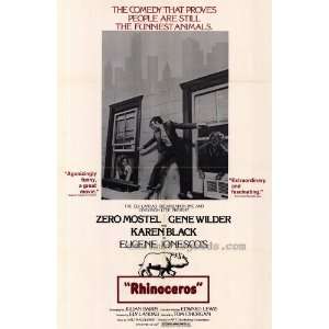 Rhinoceros Poster Movie 27x40 Zero Mostel Gene Wilder Karen Black 