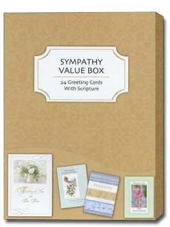 Sympathy Value Box 24 Greeting Cards with Scripture  
