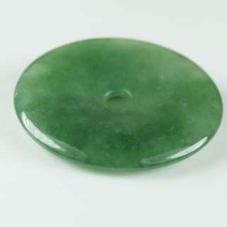   of Peaceful Donut Green Pendant 100% Grade A Jade Jadeite