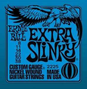SET ERNIE EXTRA SLINKY ELECTRIC GUITAR STRINGS 2225  