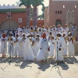 Dancers in Traditional Dress for the Date Festival, Erfoud, Morocco 