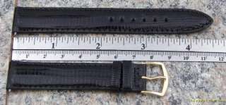 17mm HAMILTON Ventura LIZARD NOS Watch Band BLACK Strap  