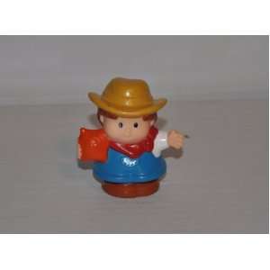  Vintage Little People Farmer with Orange Sack in Right 