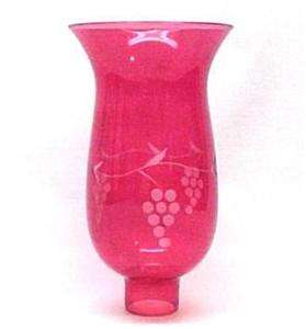 New Cranberry Glass 1 5/8 X 8 Hurricane Lamp Shade Candle Chandelier 