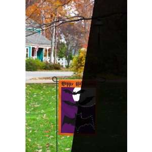  Fiber Optic Garden Flag,Batty Halloween: Patio, Lawn 