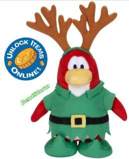  Club Penguin Santa & Elf Reindeer Plush bean bag Series 