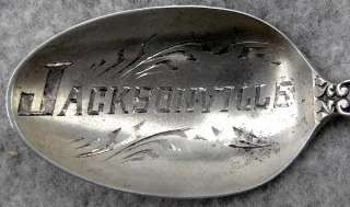  condition, sterling silver souvenir spoon depicting Jacksonville 
