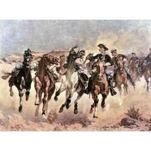  Dismounted The 4th Troopers Moving by Frederic Remington 