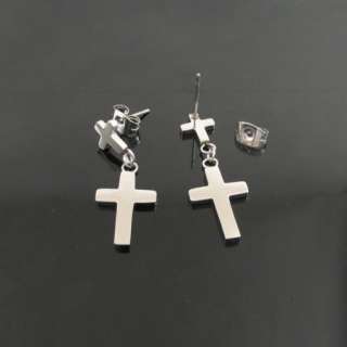 SS501 Kyu Jong Double Crucifix Cross Earrings DE20  