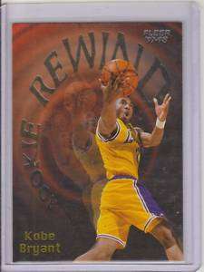 1997 98 Fleer Rookie Rewind Kobe Bryant LAKERS  
