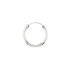  Sterling Silver 16mm Endless Wire Hoop Earrings Jewelry