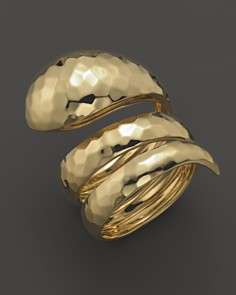 Roberto Coin 18K Gold Snake Martellato Ring
