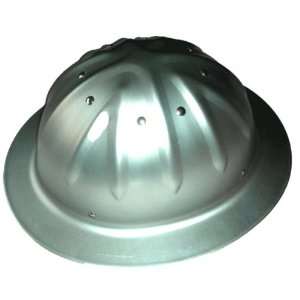   Skull Bucket Full Brim Aluminum Hard Hats   Silver: Home Improvement