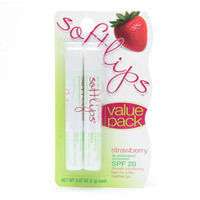 Softlips Lip Balm Strawberry 1 x 2 paks  