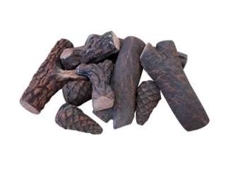 9pc ceramic wood log set.Ethanol fireplace wood logs,  