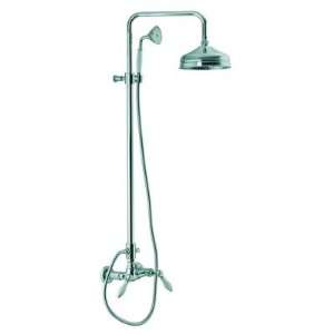 Herend Wall Mount Shower Faucet with Rain Shower Head and Hand Shower 