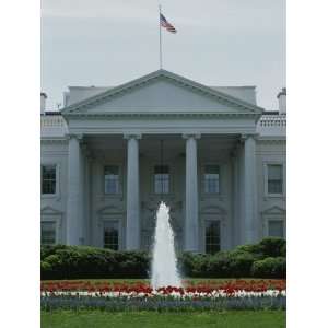 Front of the White House with Fountain and Flowers, Spring of 2000 