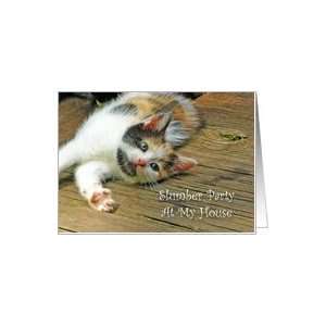 Kitty Cat Slumber Party Invitation Card Card Health 