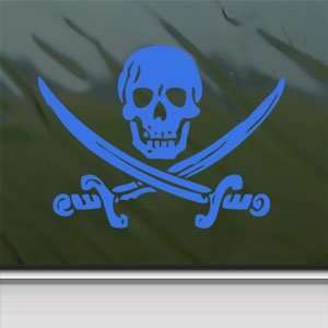  Jack Rackham Jolly Roger Pirate Blue Decal Car Blue 