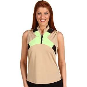 New Jamie Sadock Womens Sleeveless Golf Polo Shirt Color ShockN 