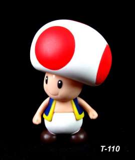 Nintendo Super Mario Bro Toad Mushroom Action Figure Play Toy  