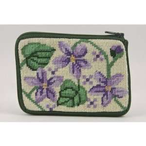 Coin Purse   Violets   Needlepoint Kit