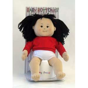  Baby Bottoms 14 inch Asian Girl Rag Doll with Potty Toys & Games