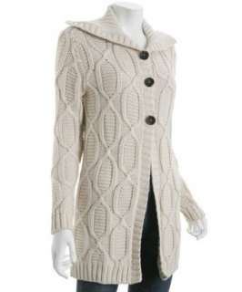 525 America ivory cotton chunky cable long cardigan   up to 70 
