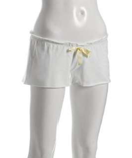 Undrest white french terry bow detail pajama shorts   up to 70 
