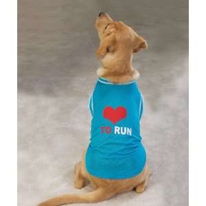   Casual Canine Love to Run Jersey   Blue   XX Small (XXS)