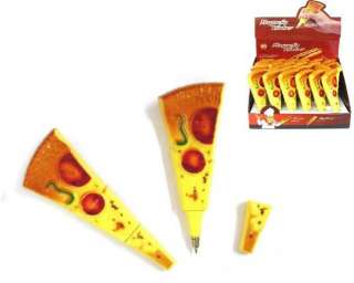Slice Of Pizza Toy Novelty Pen & Refrigerator Magnet  