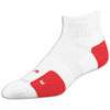 Nike Lebron Elite HI QTR Sock 2 Pack   Mens   White / Red